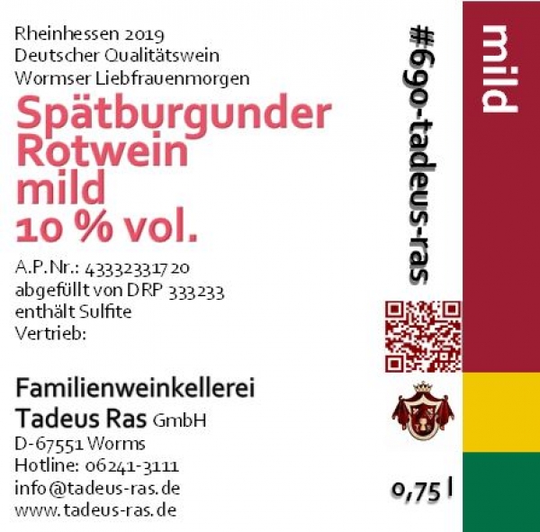 Spätburgunder mild 2021